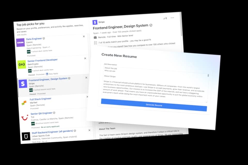 Tailor the resume to the role in ResumeFlows